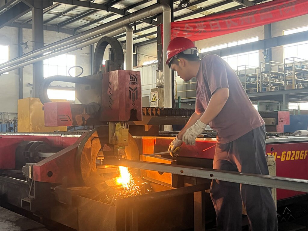 FEIYA passenger elevator component processing at the manufacturing facility